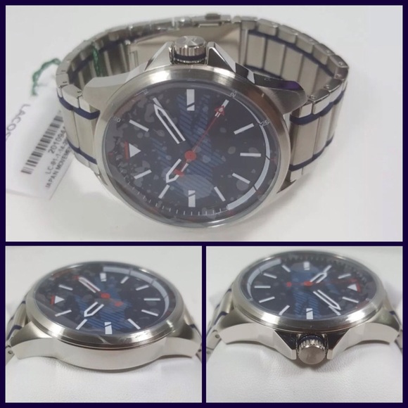 MEN'S LACOSTE CAPBRETON BLUE DIAL STAINLESS STEEL - Picture 2 of 4